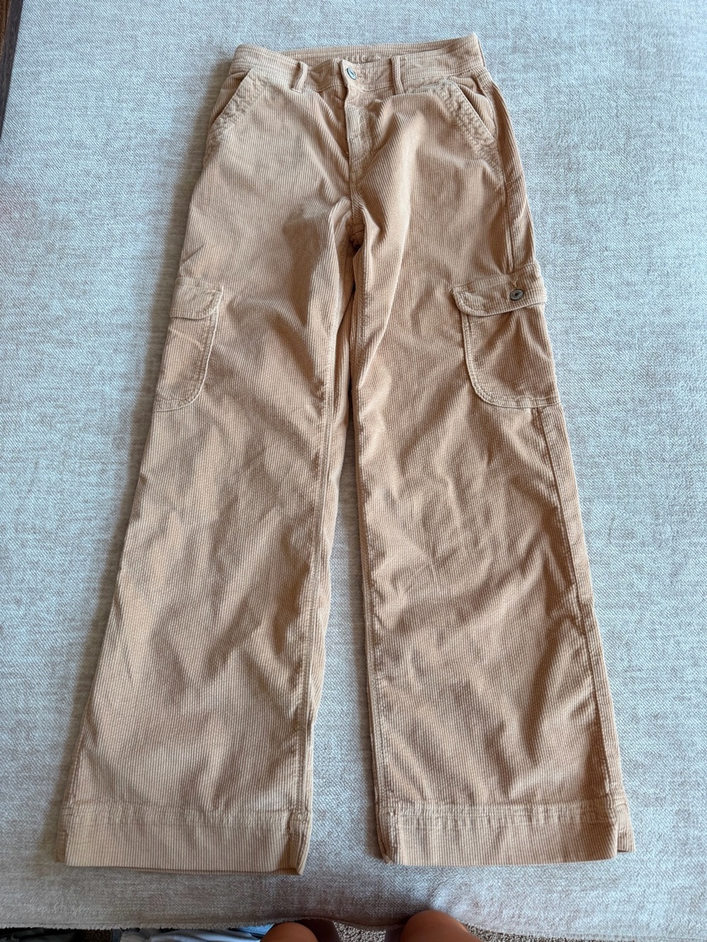 American Eagle Outfitters Wide-Leg Cargo Pants in Light Brown